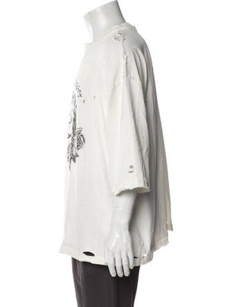 Willy Chavarria Graphic Print Three-Quarter Sleeve Shirt