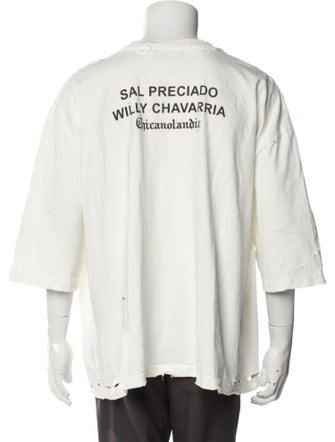 Willy Chavarria Graphic Print Three-Quarter Sleeve Shirt