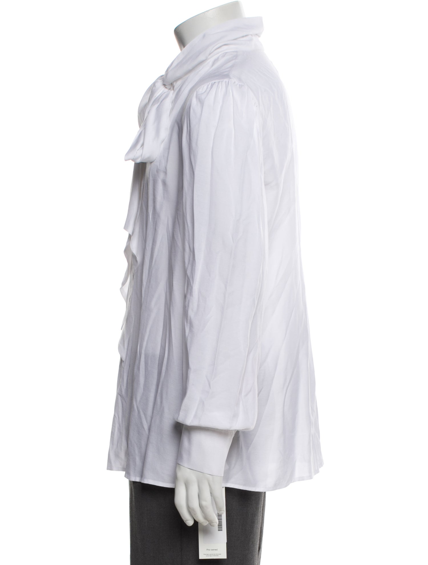 Willy Chavarria Striped Long Sleeve Tuxedo Shirt