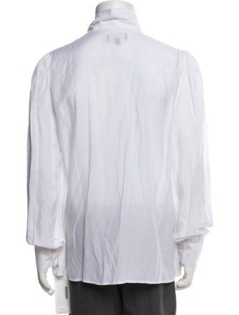 Willy Chavarria Striped Long Sleeve Tuxedo Shirt