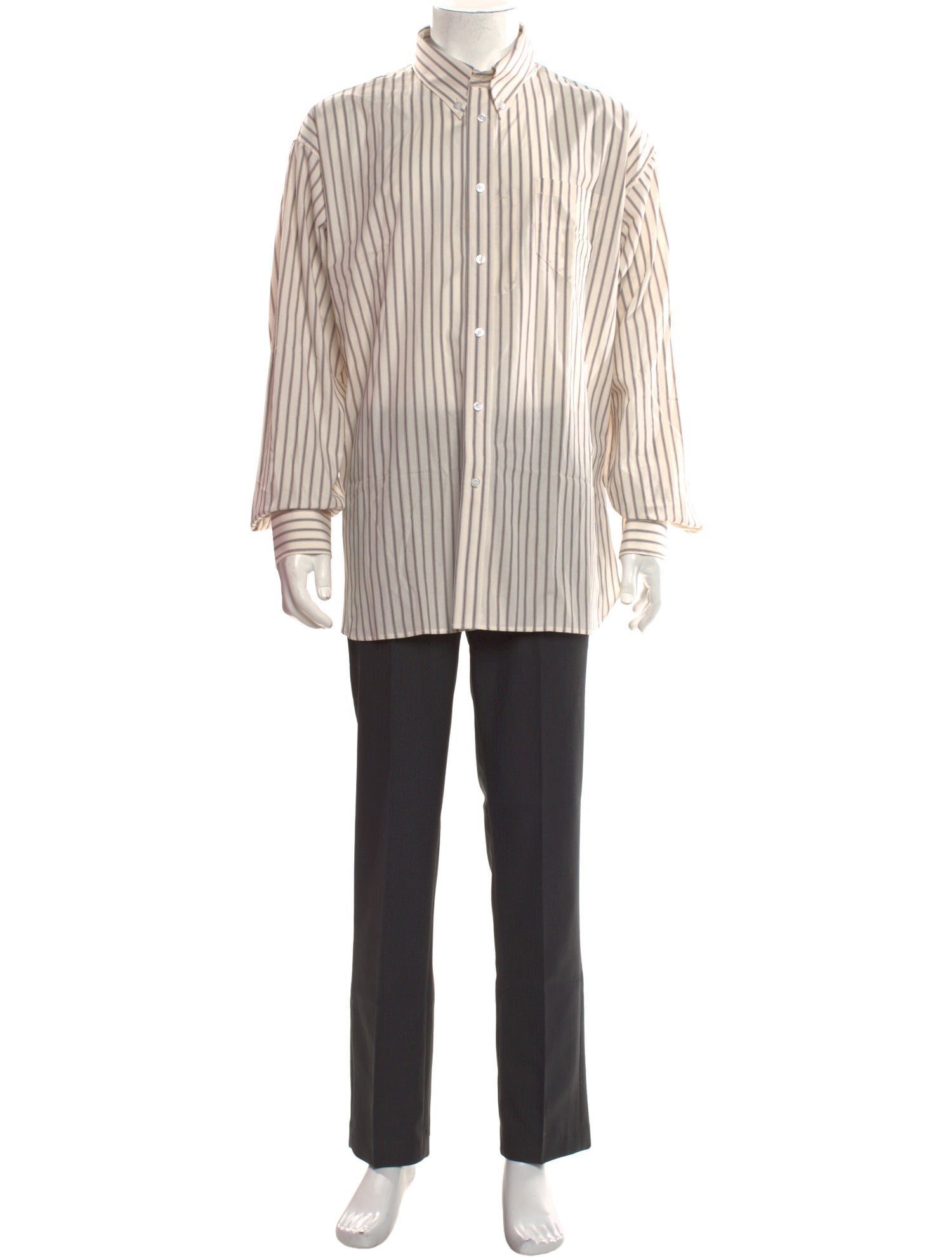 Willy Chavarria Striped Long Sleeve Dress Shirt w/ Tags