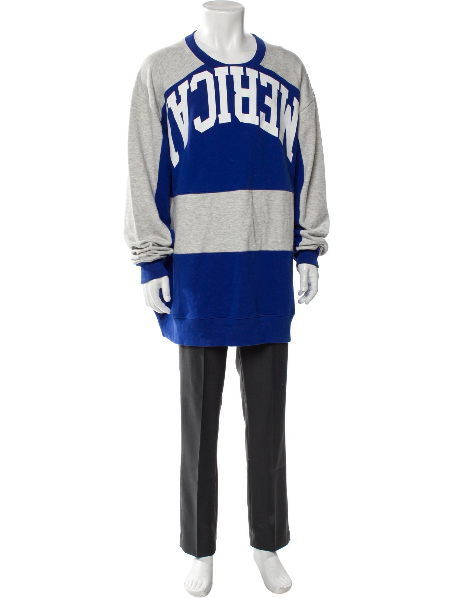 Willy Chavarria Colorblock Pattern Crew Neck Sweatshirt