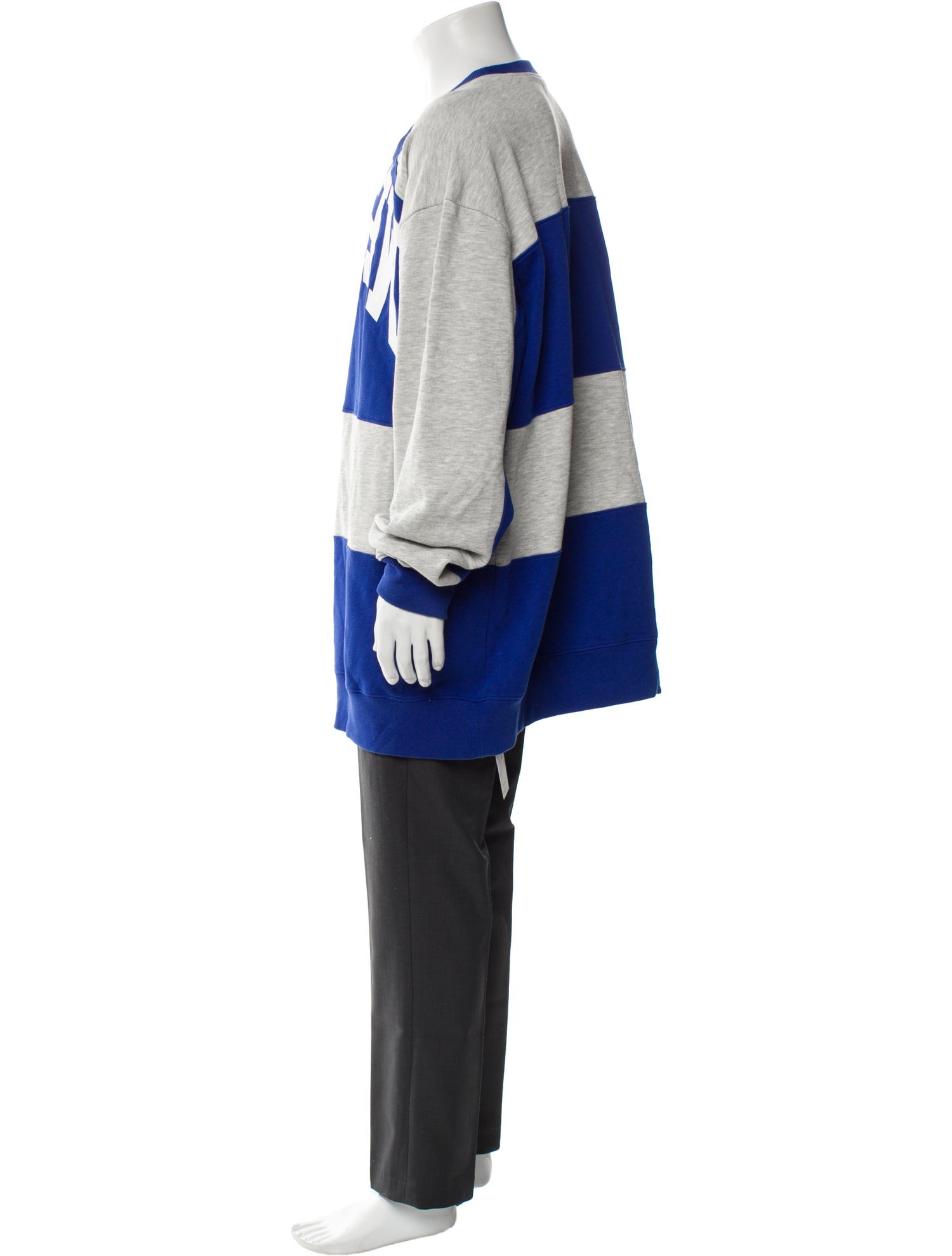 Willy Chavarria Colorblock Pattern Crew Neck Sweatshirt