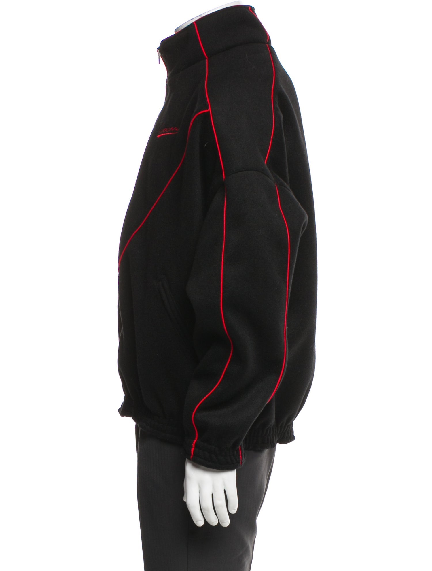 Willy Chavarria Striped Bomber Jacket