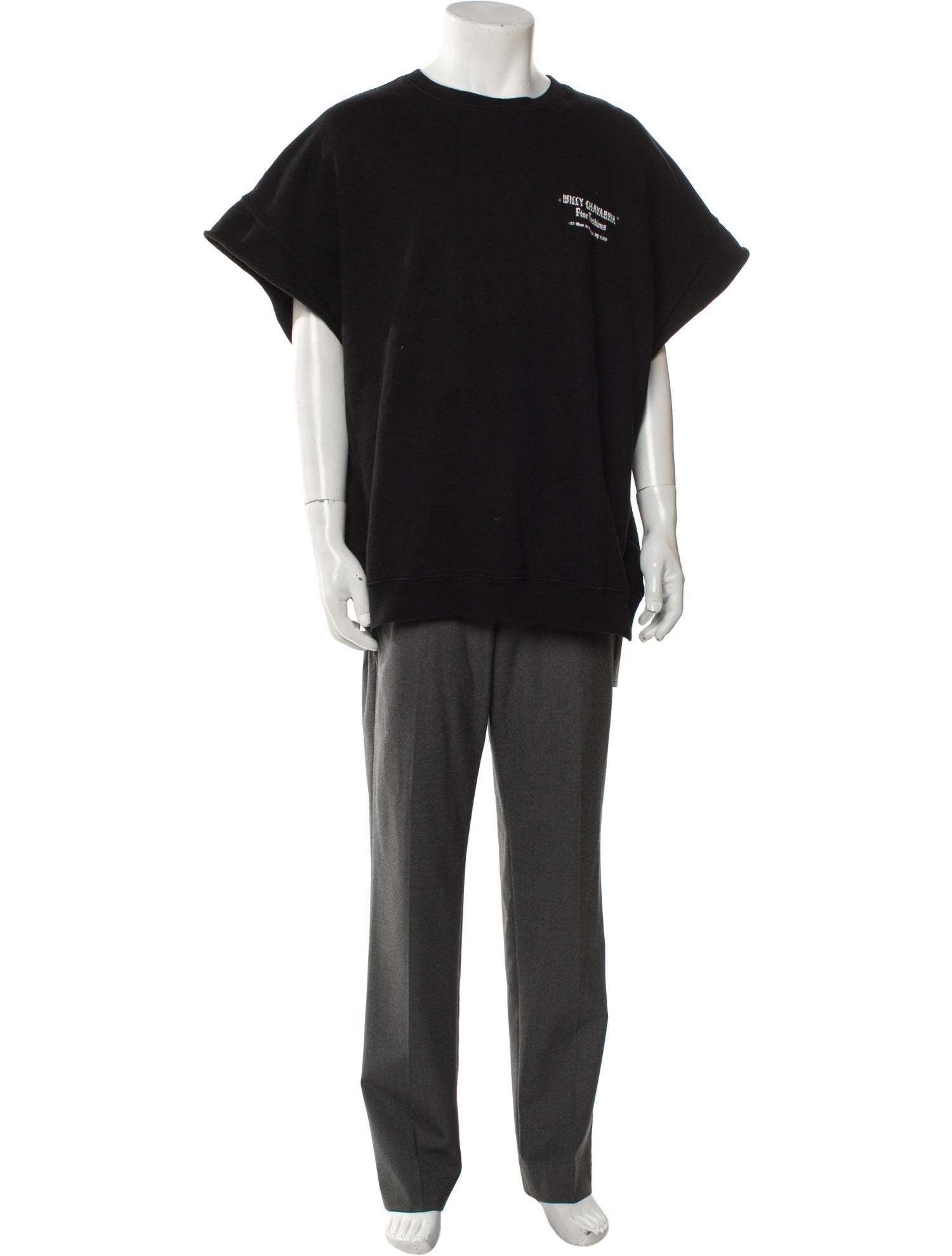 Willy Chavarria Graphic Print Crew Neck Sweatshirt