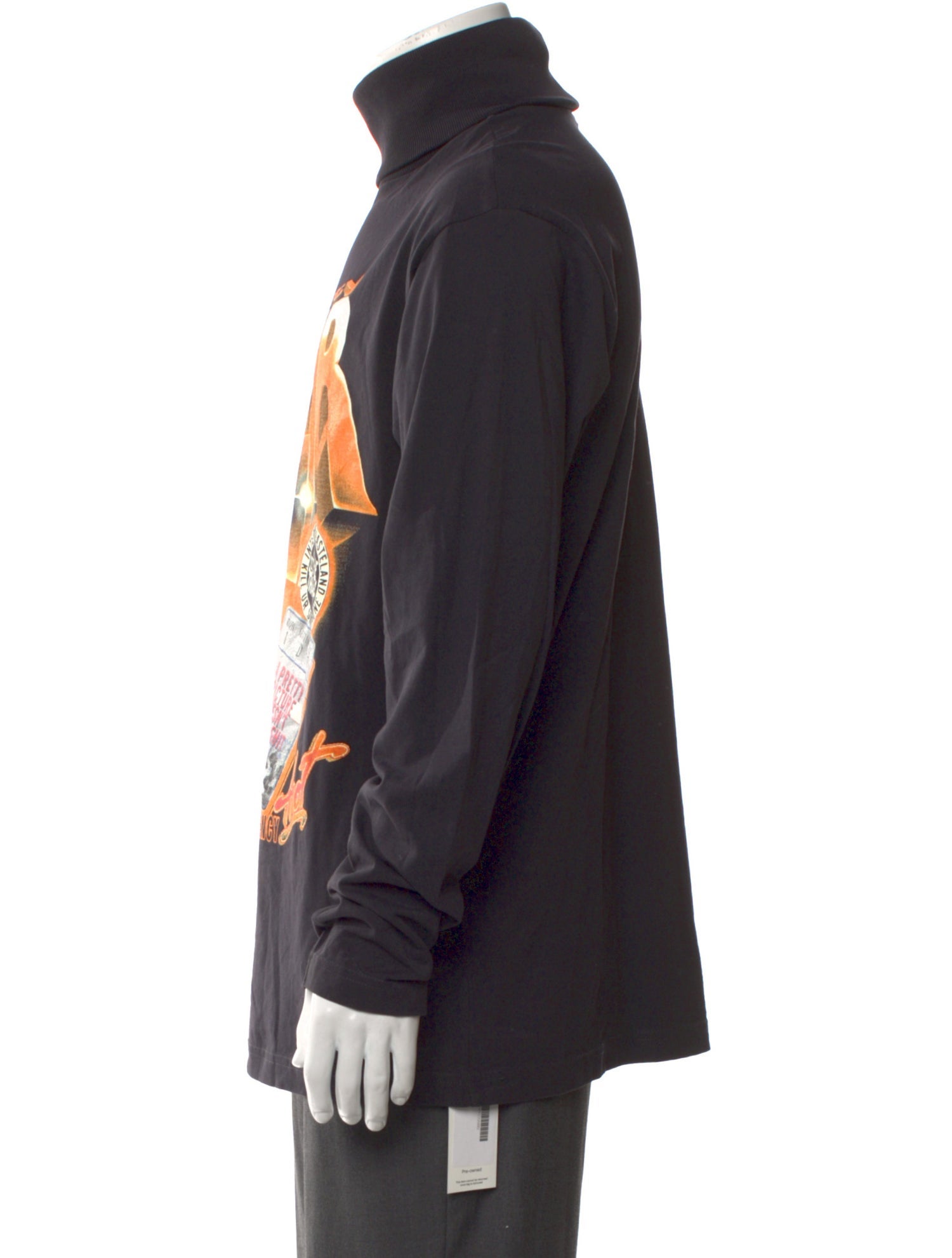 Willy Chavarria Graphic Print Turtleneck T-Shirt