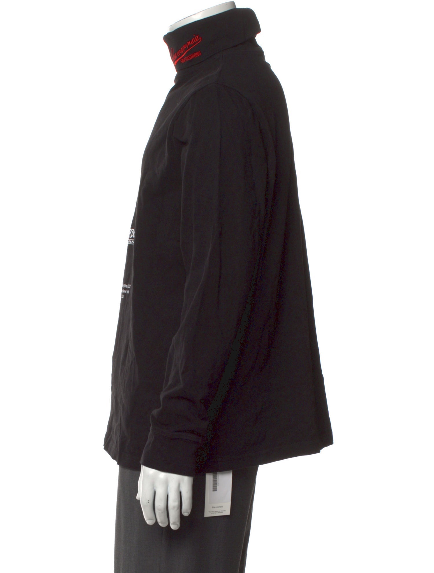 Willy Chavarria Graphic Print Mock Neck Sweatshirt