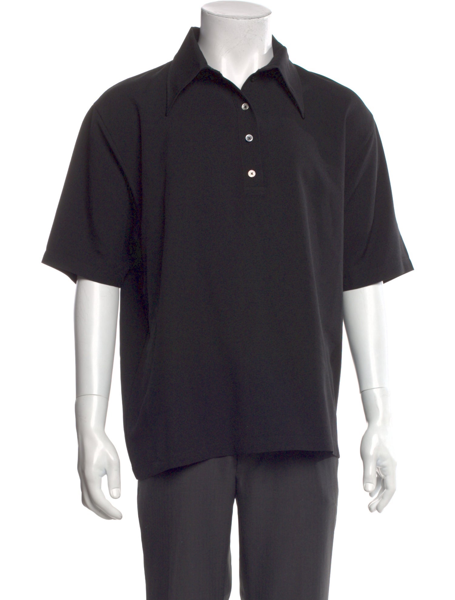 Willy Chavarria Collar Short Sleeve Polo Shirt