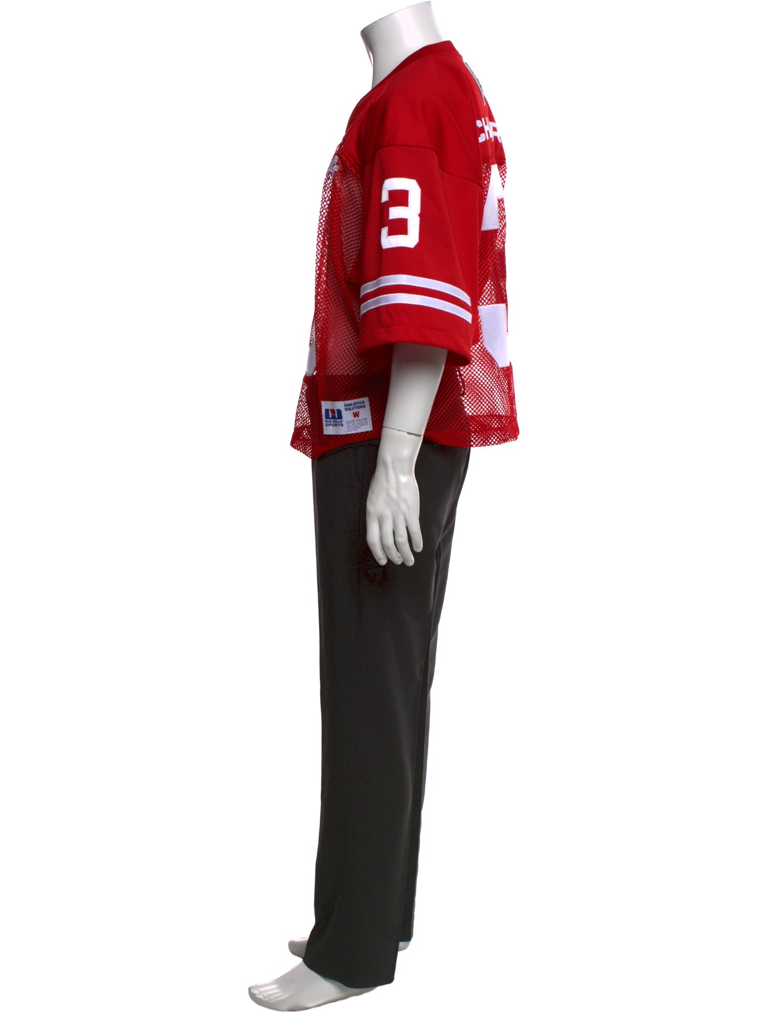Willy Chavarria Crew Neck Short Sleeve Jersey - Red T-Shirts