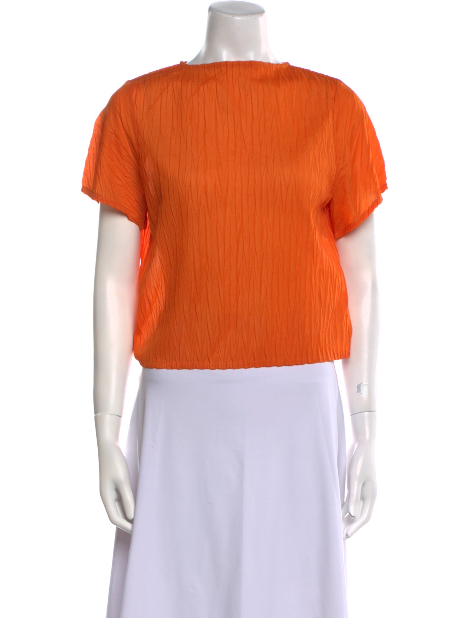 Wynn Hamlyn Bateau Neckline Short Sleeve Crop Top