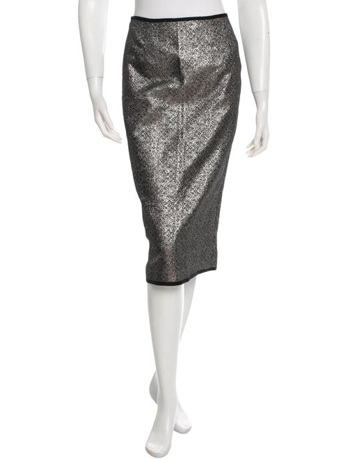 Nomia Metallic Pencil Skirt Silver
