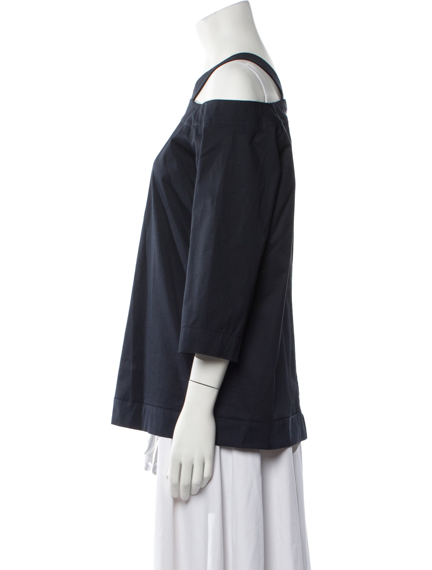 Nomia Square Neckline Three-Quarter Sleeve Top