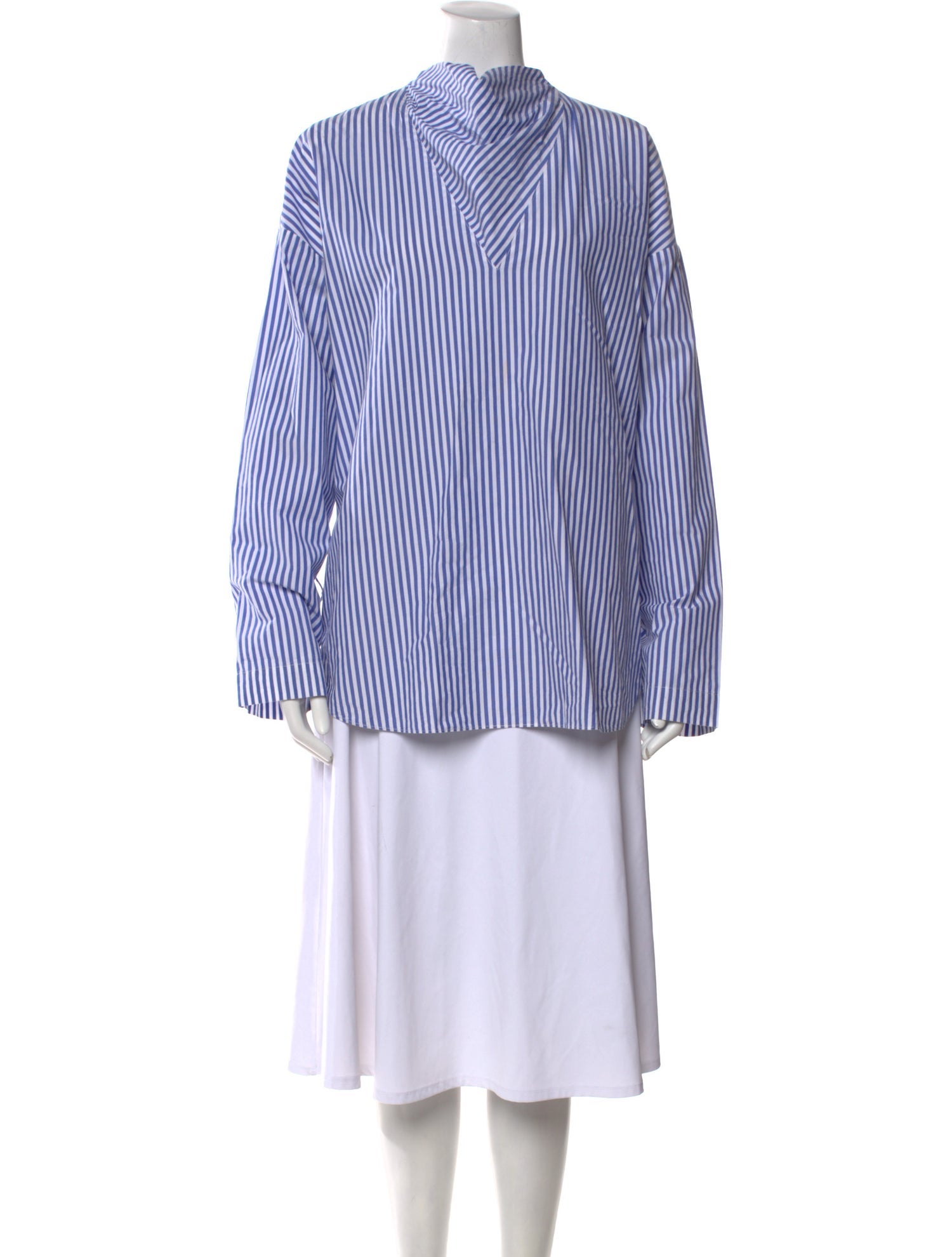 Nomia Striped Mock Neck Tunic