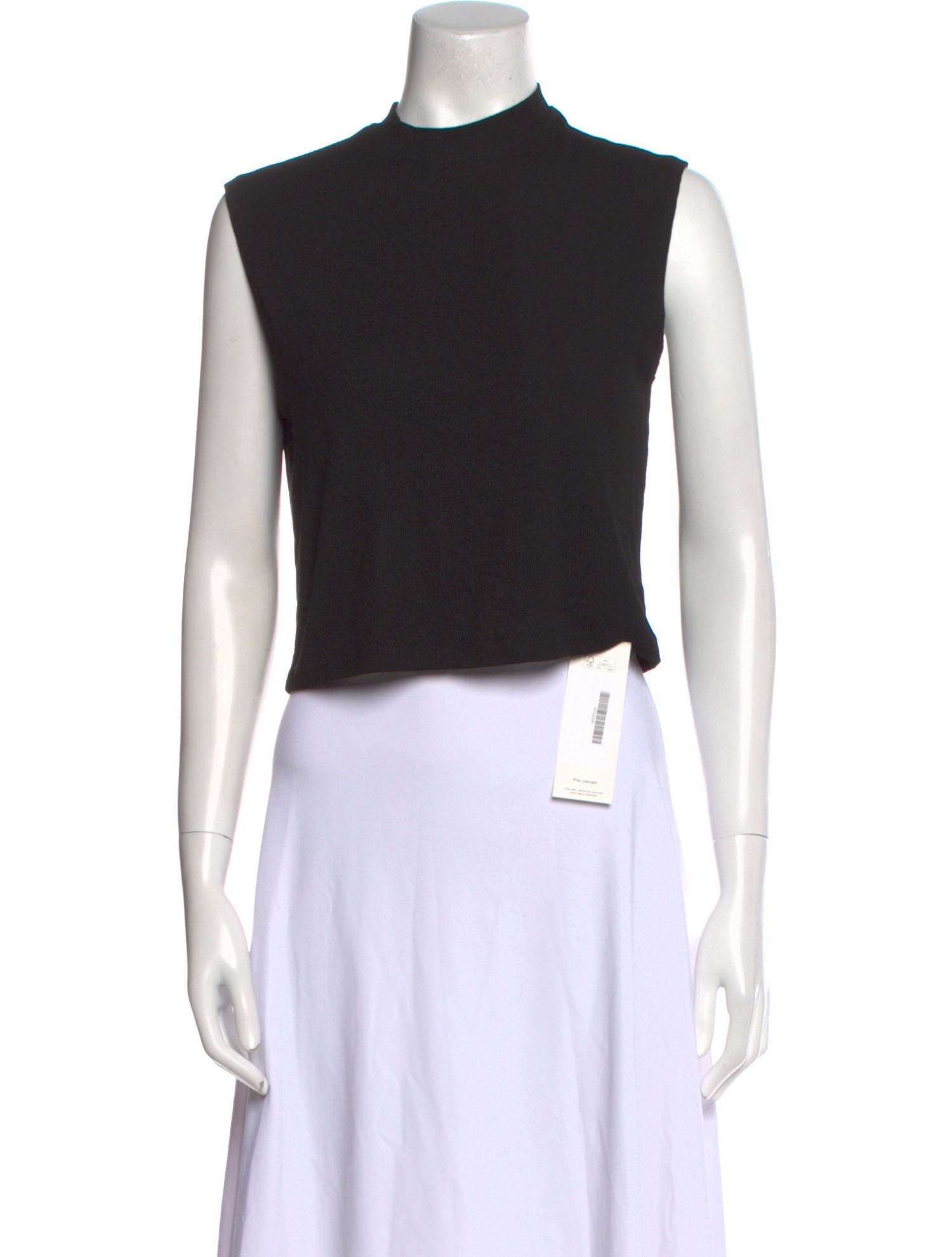 Nomia Mock Neck Sleeveless Crop Top