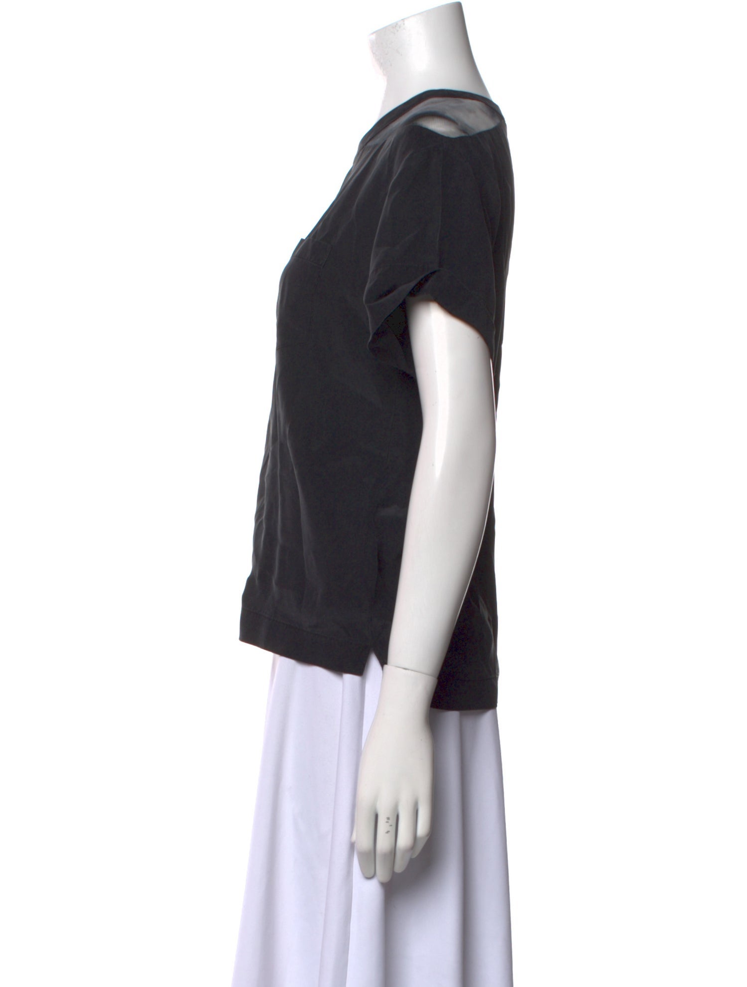 Nomia Silk Bateau Neckline T-Shirt