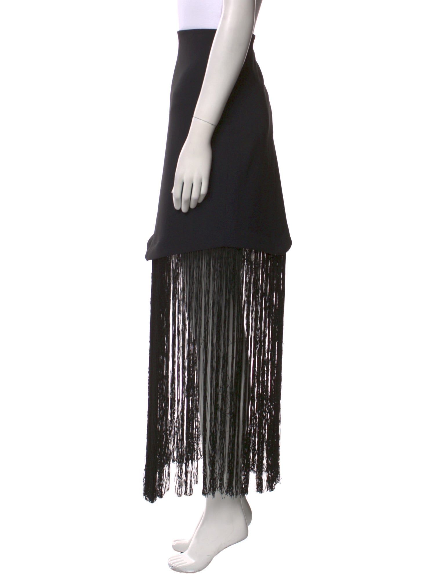 Nomia Fringe Trim Accent Long Skirt
