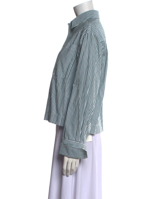 Nomia Striped Long Sleeve Button-Up Top