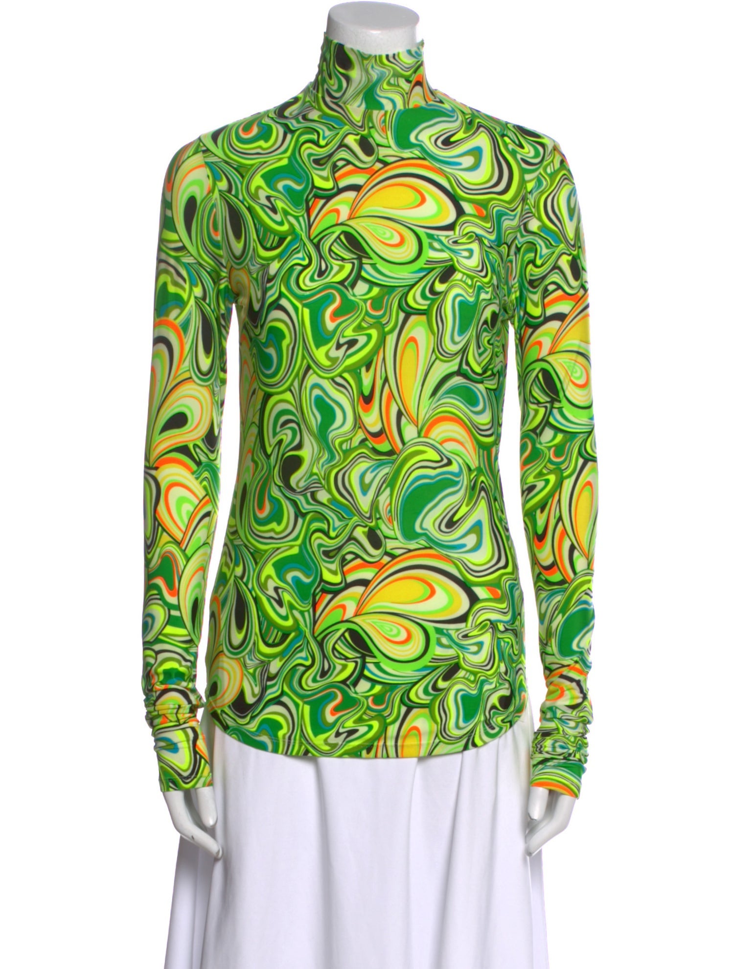 Nomia Printed Turtleneck Blouse