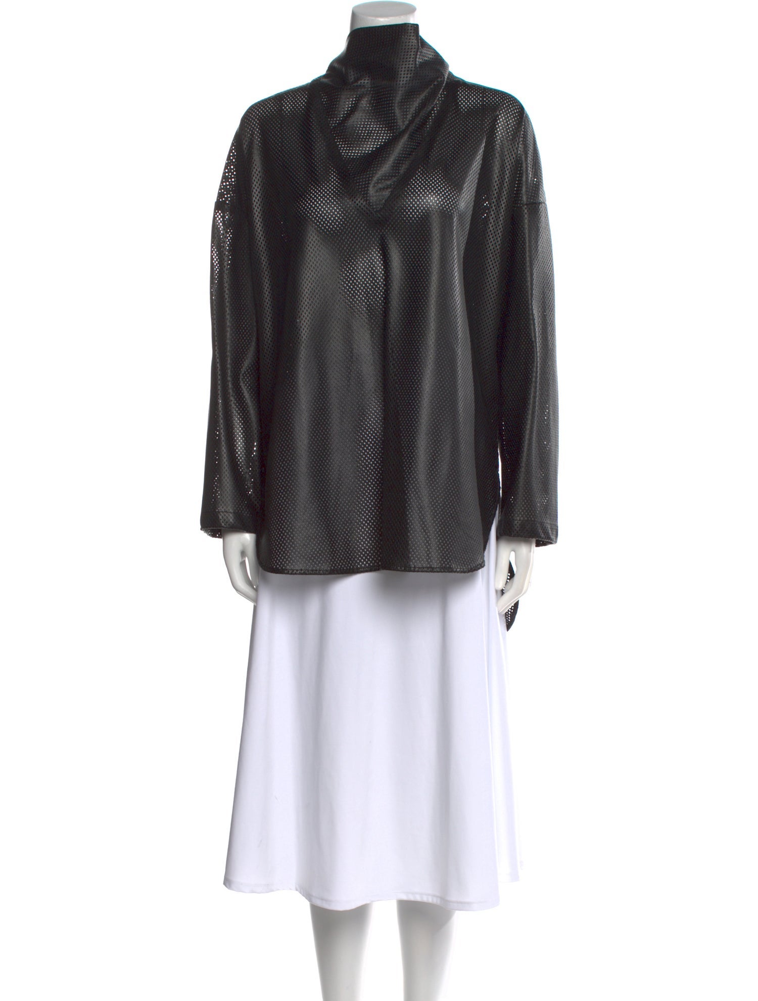 Nomia Polka Dot Print Turtleneck Tunic