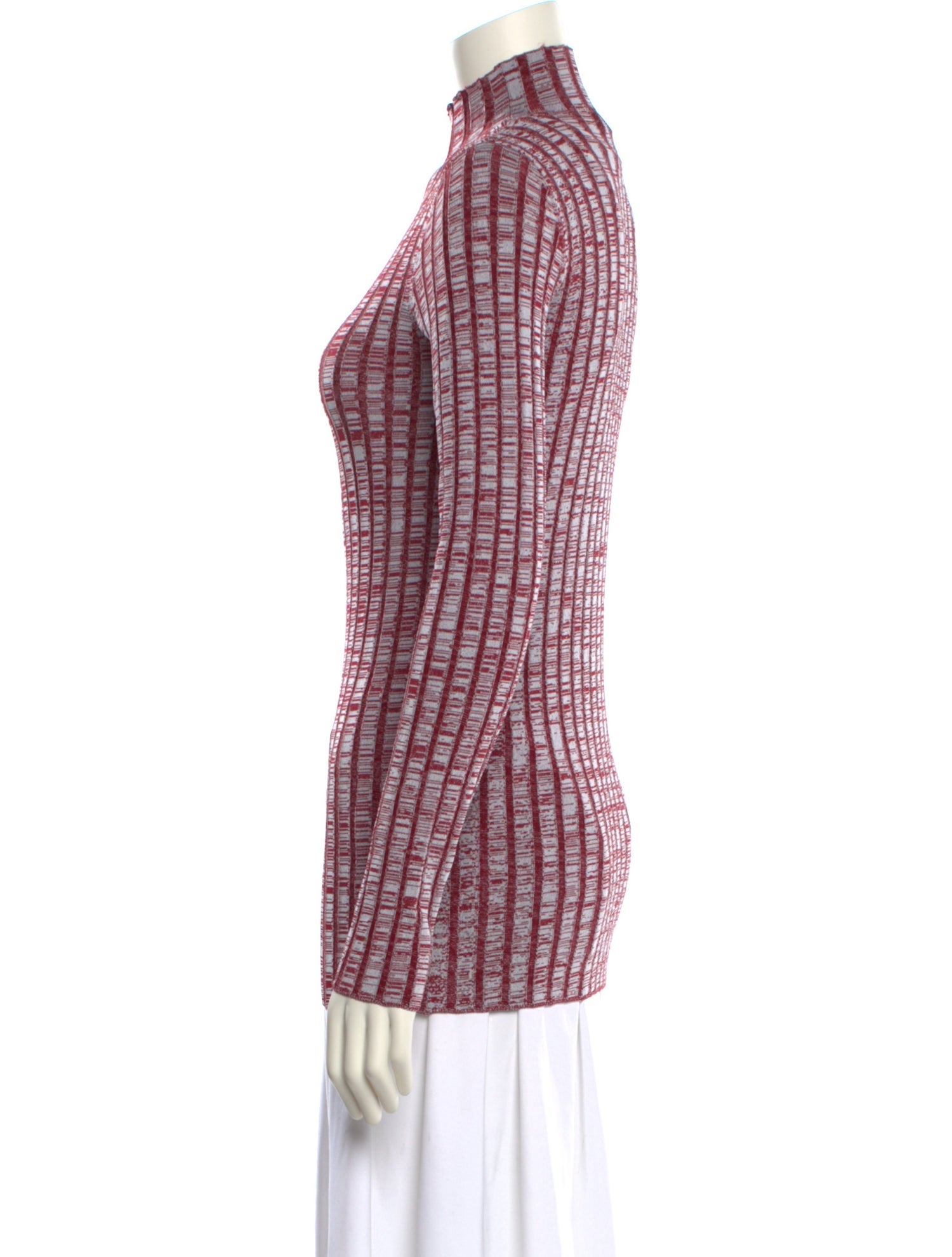 Nomia Plaid Print Mock Neck Sweater