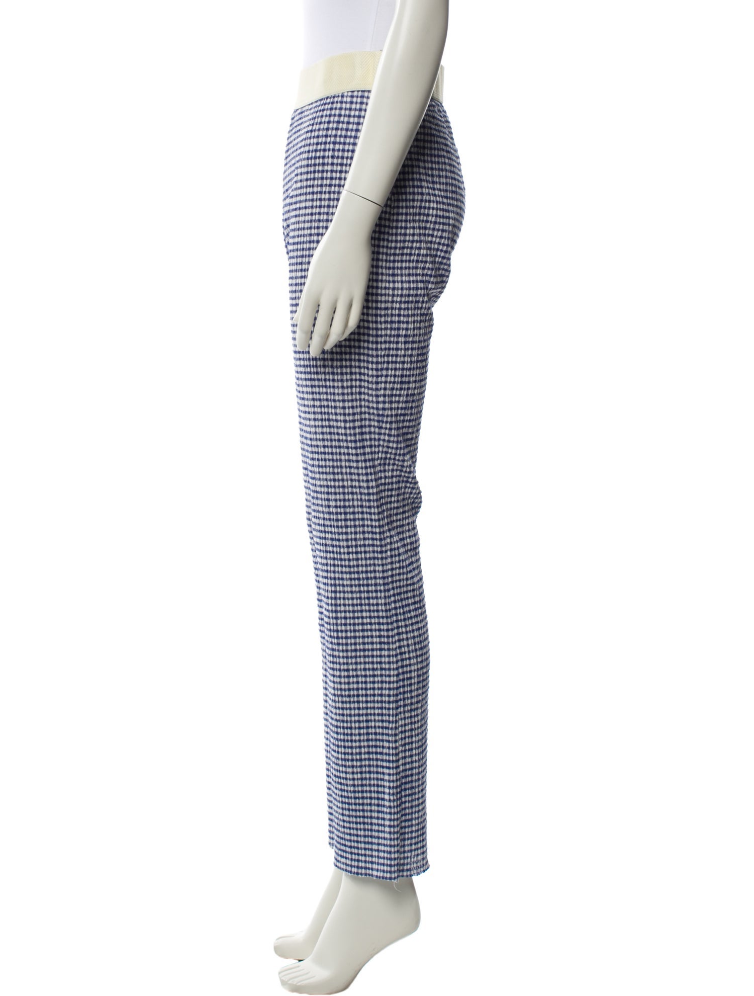 Nomia Plaid Print Straight Leg Pants