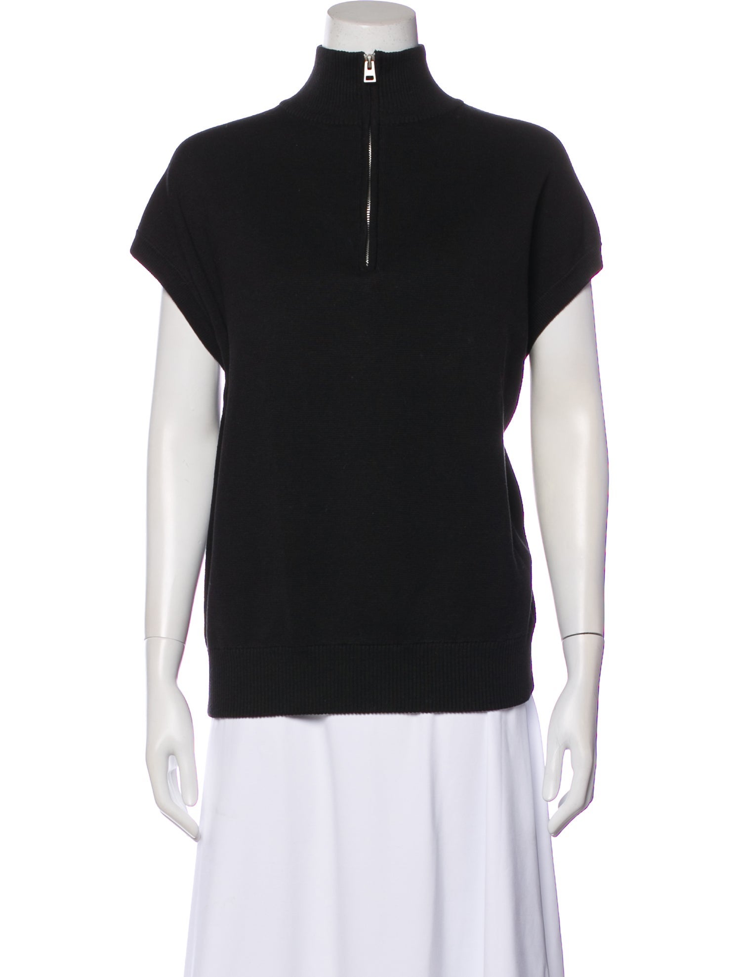 Nomia Mock Neck Short Sleeve Top