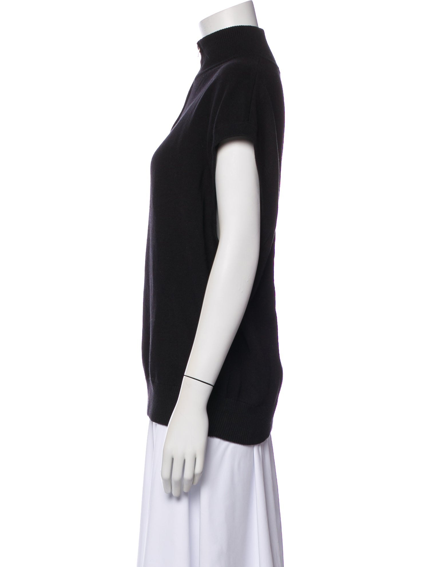 Nomia Mock Neck Short Sleeve Top