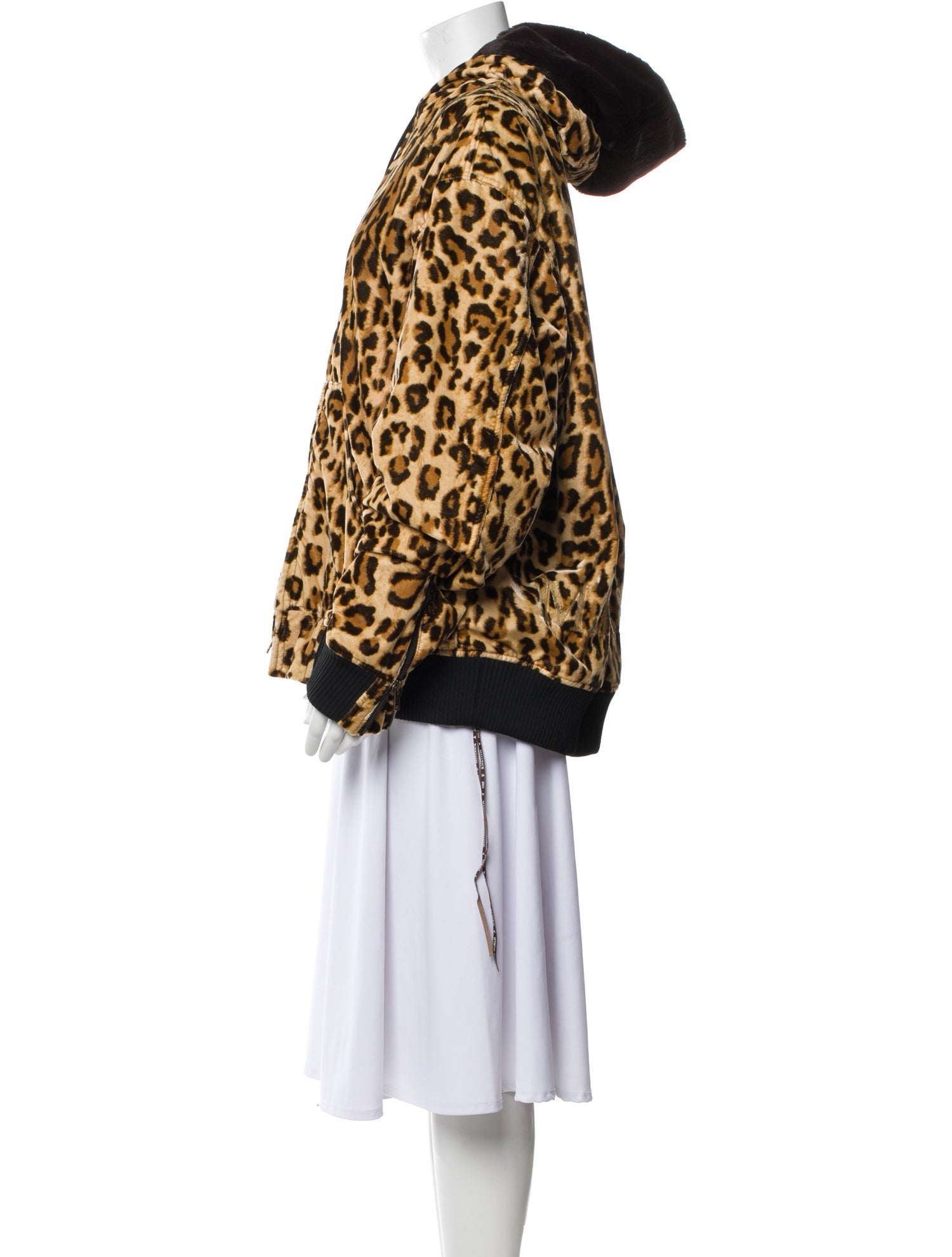 Mastermind World Faux Fur Animal Print Faux Fur Jacket