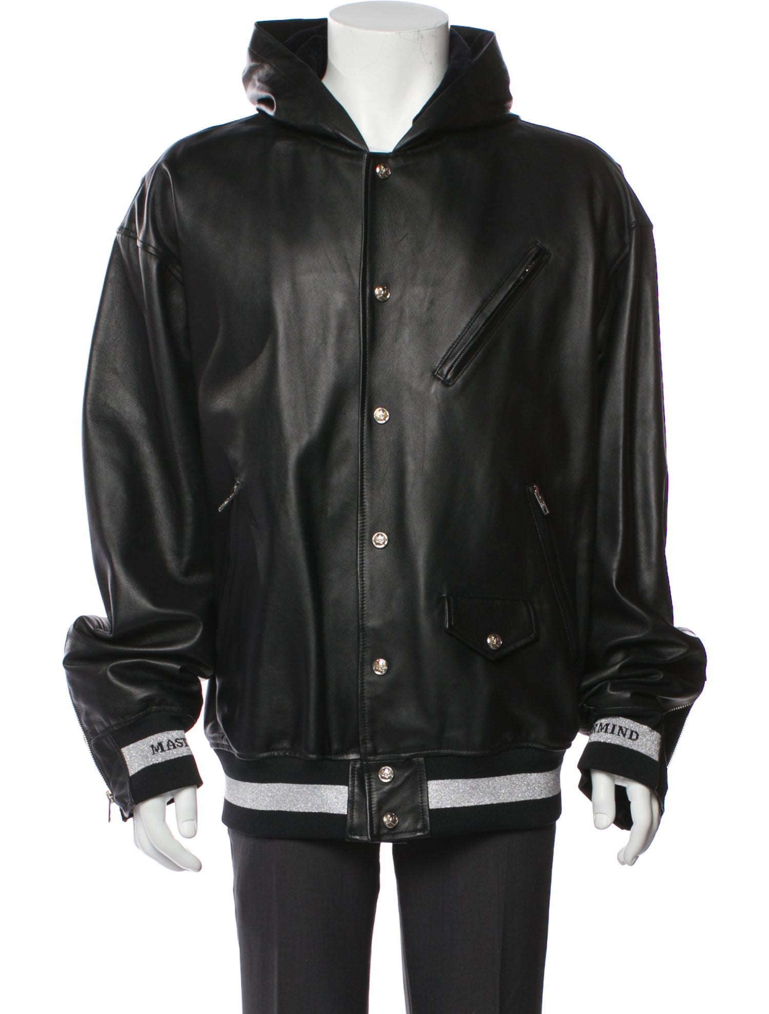 Mastermind World Lamb Leather Bomber Jacket