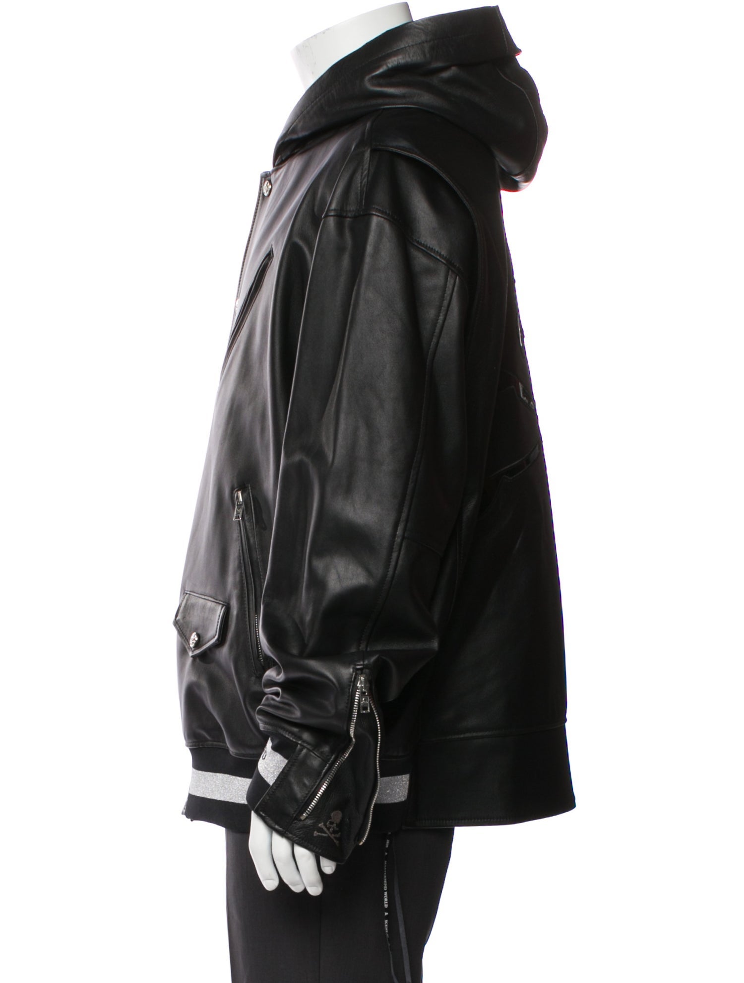 Mastermind World Lamb Leather Bomber Jacket