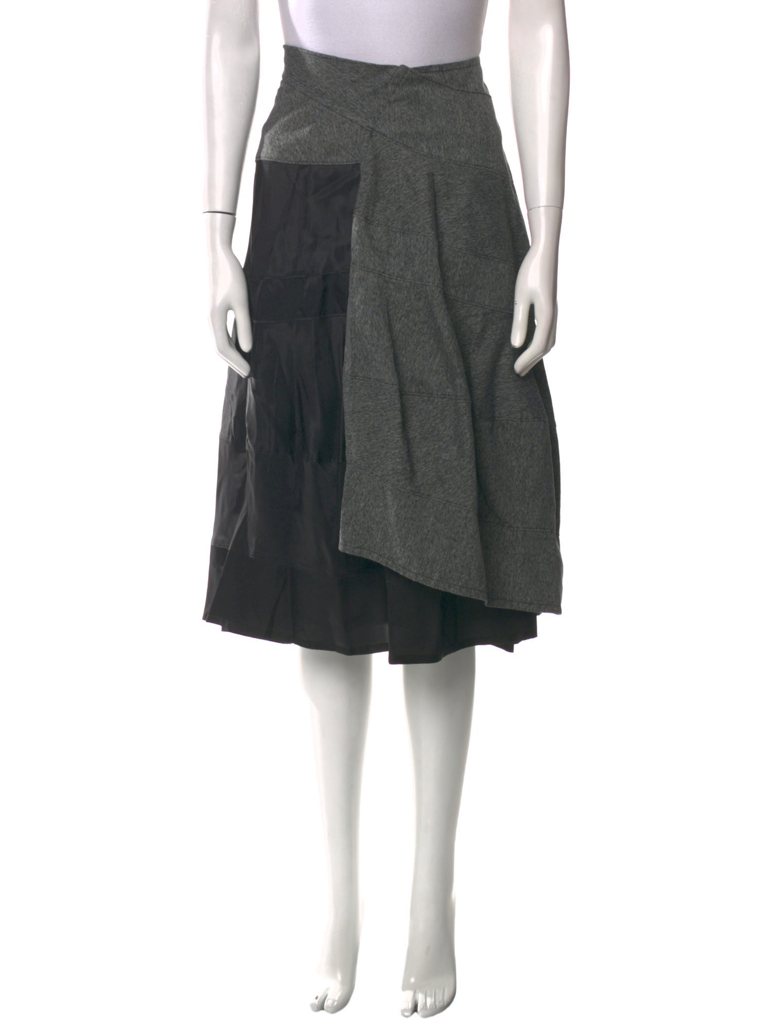 tricot COMME des GARÇONS Pleated Accents Knee-Length Skirt