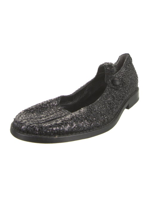 tricot COMME des GARÇONS Glitter Tweed Pattern Mary Jane Flats