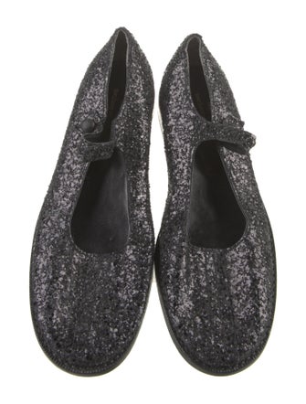 tricot COMME des GARÇONS Glitter Tweed Pattern Mary Jane Flats