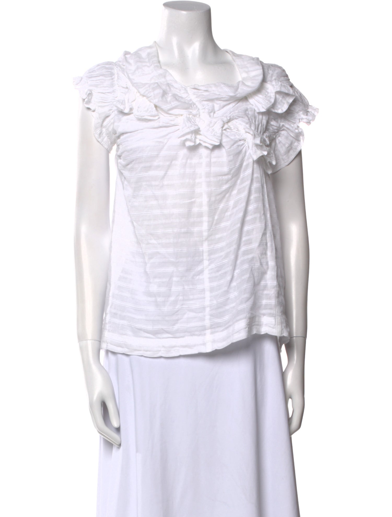 tricot COMME des GARÇONS Cowl Neck Short Sleeve Top