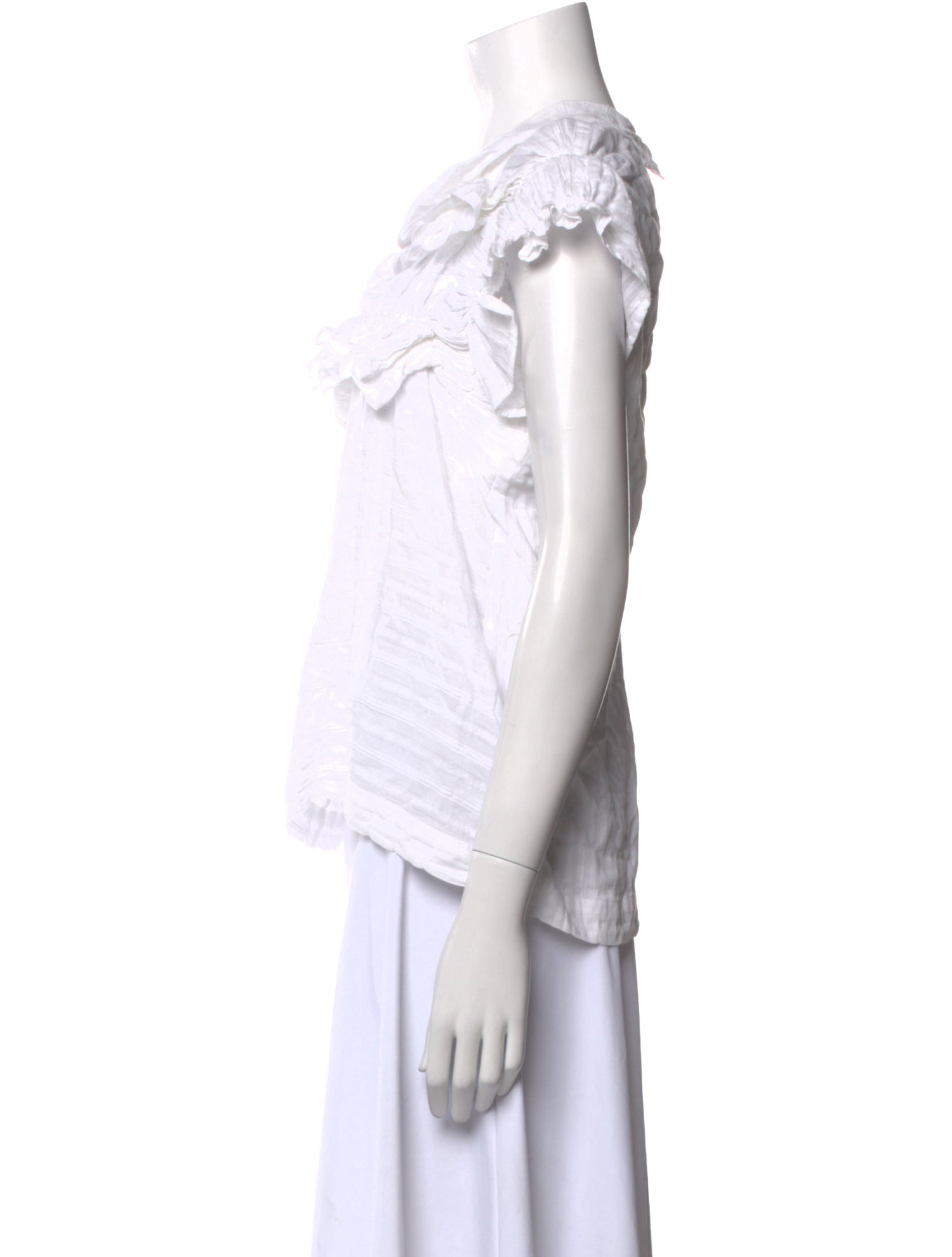 tricot COMME des GARÇONS Cowl Neck Short Sleeve Top