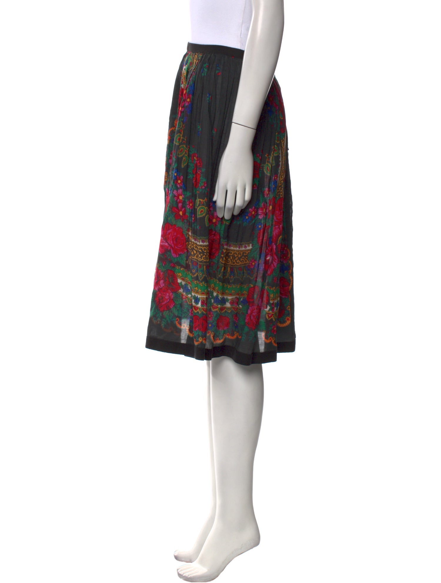 tricot COMME des GARÇONS Floral Print Knee-Length Skirt