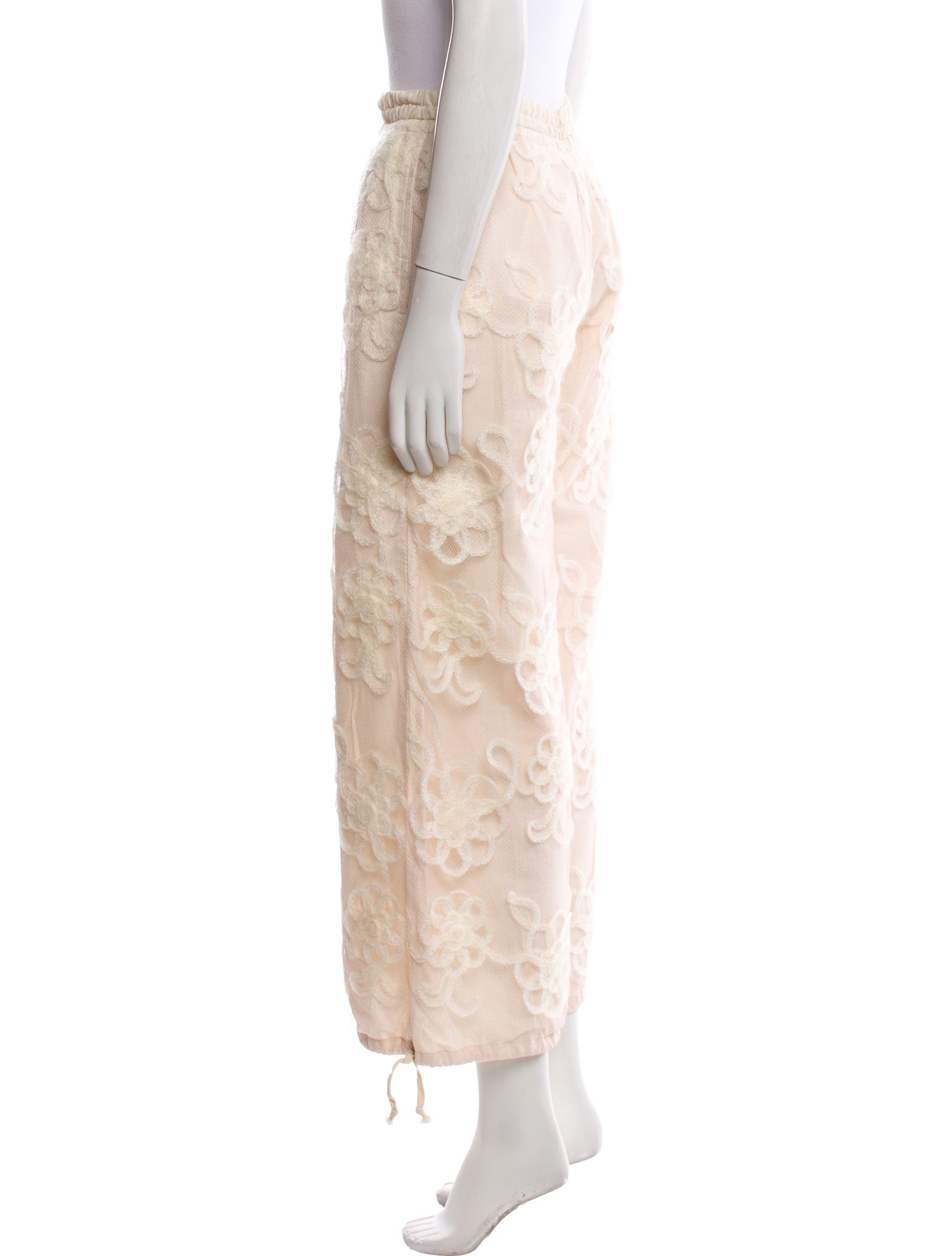 tricot COMME des GARÇONS Lace Pattern Wide Leg Pants