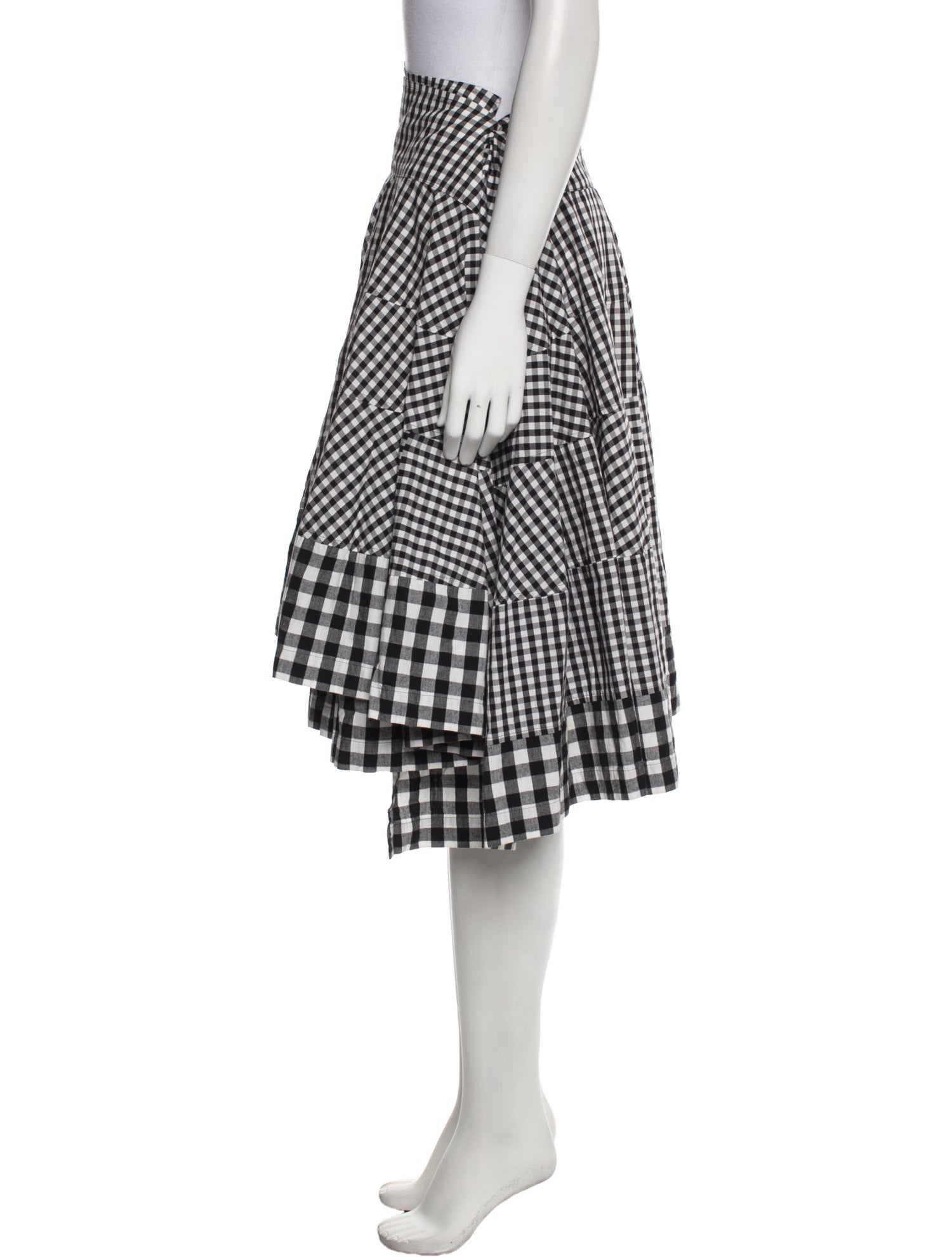 tricot COMME des GARÇONS Plaid Print Knee-Length Skirt