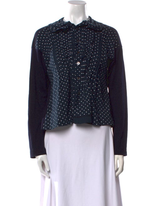 tricot COMME des GARÇONS Wool Polka Dot Print Crop Top