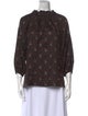 tricot COMME des GARÇONS Printed Mock Neck Blouse