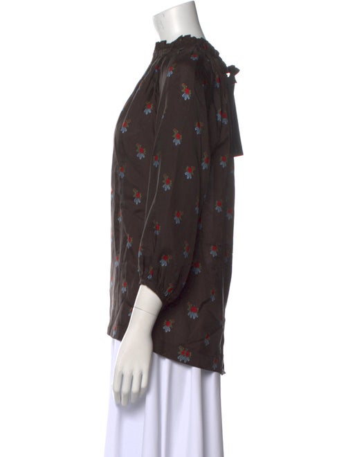 tricot COMME des GARÇONS Printed Mock Neck Blouse