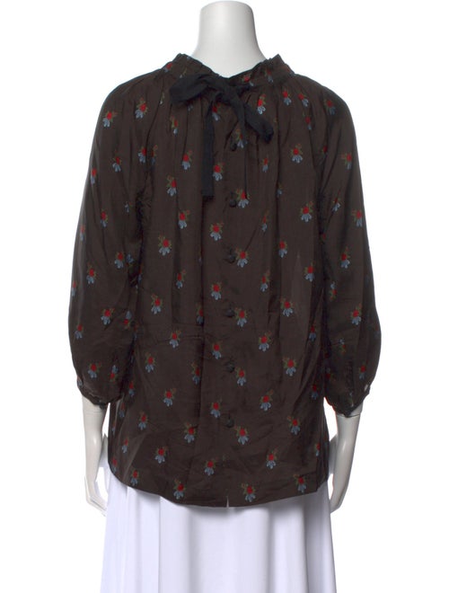 tricot COMME des GARÇONS Printed Mock Neck Blouse
