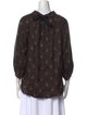 tricot COMME des GARÇONS Printed Mock Neck Blouse