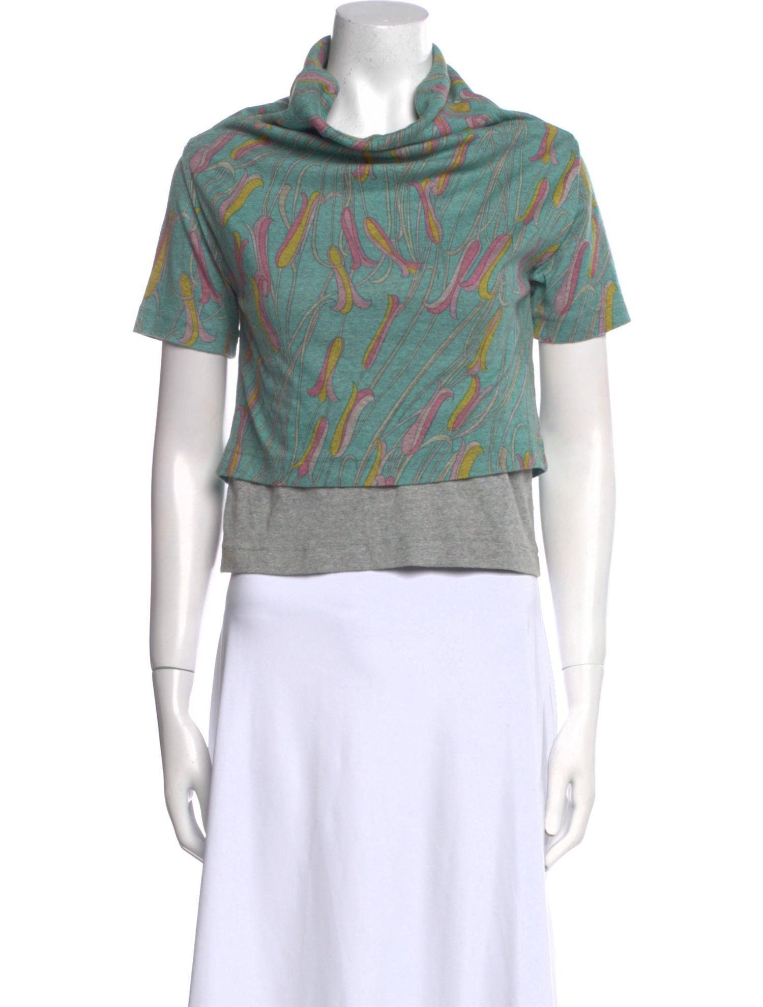 tricot COMME des GARÇONS Vintage Printed Crop Top