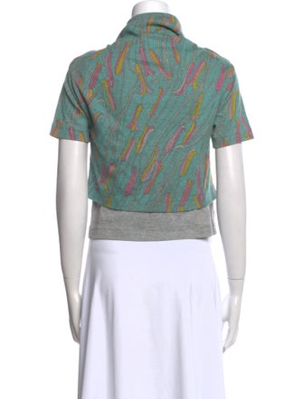 tricot COMME des GARÇONS Vintage Printed Crop Top