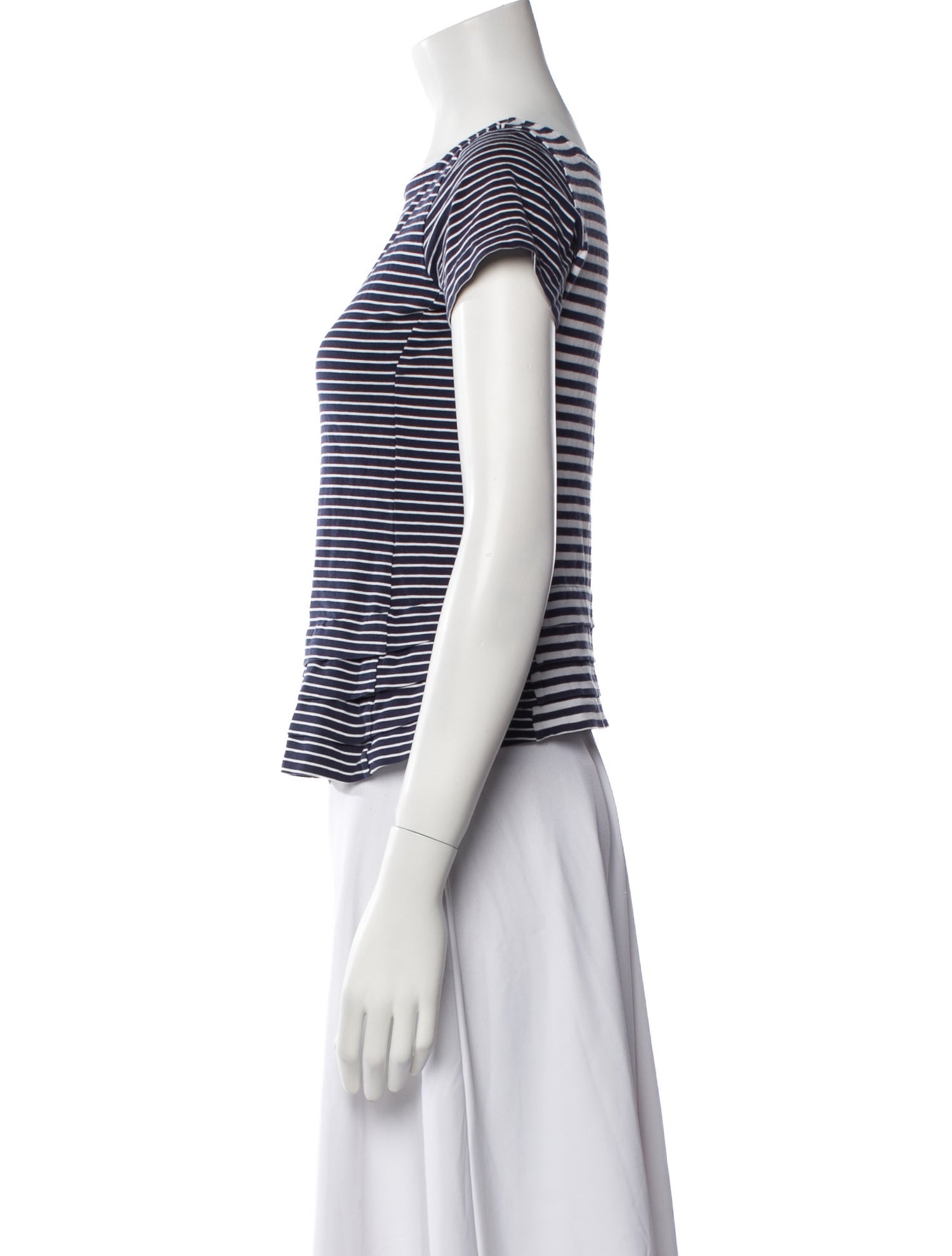 tricot COMME des GARÇONS Striped Square Neckline Crop Top