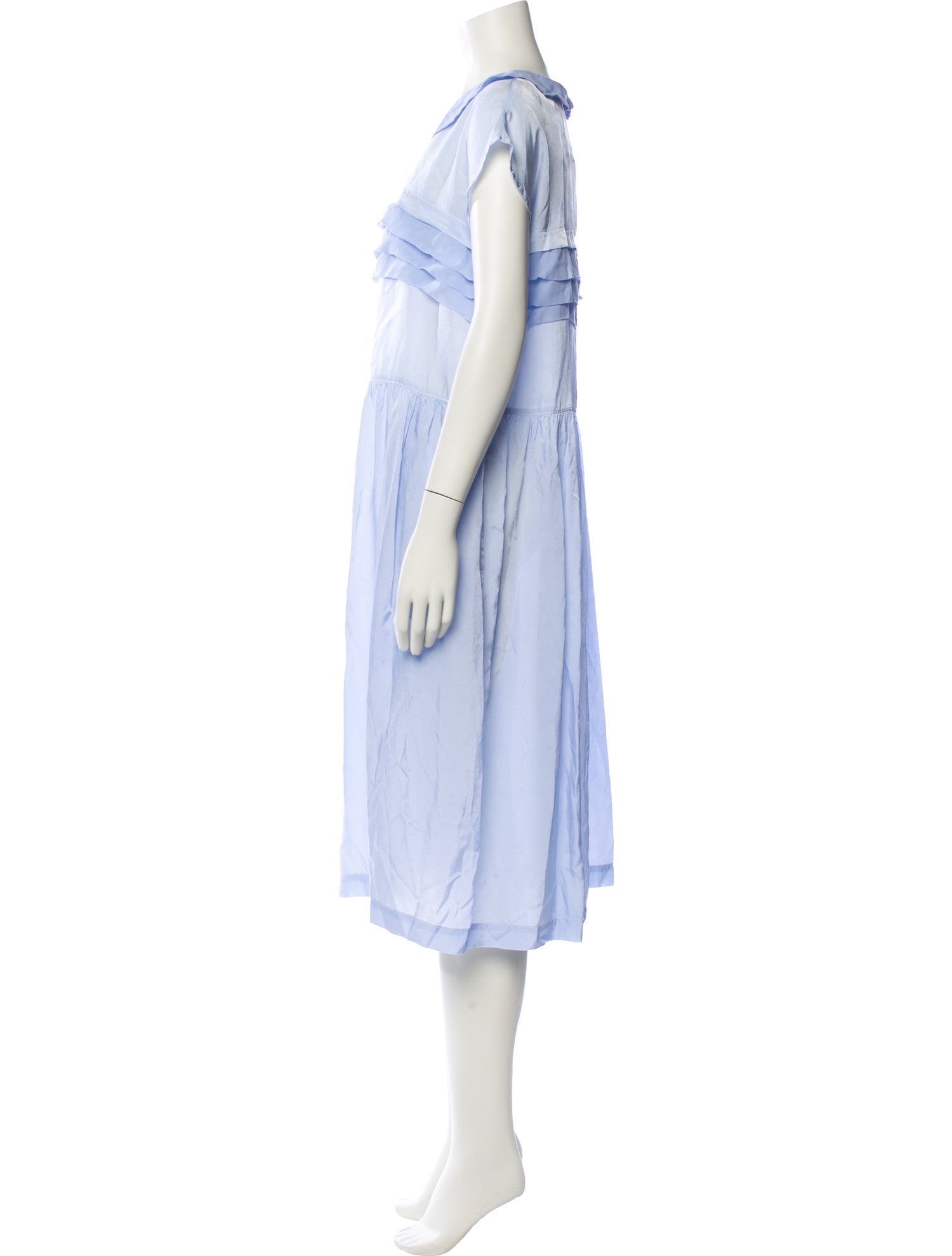 tricot COMME des GARÇONS Crew Neck Midi Length Dress