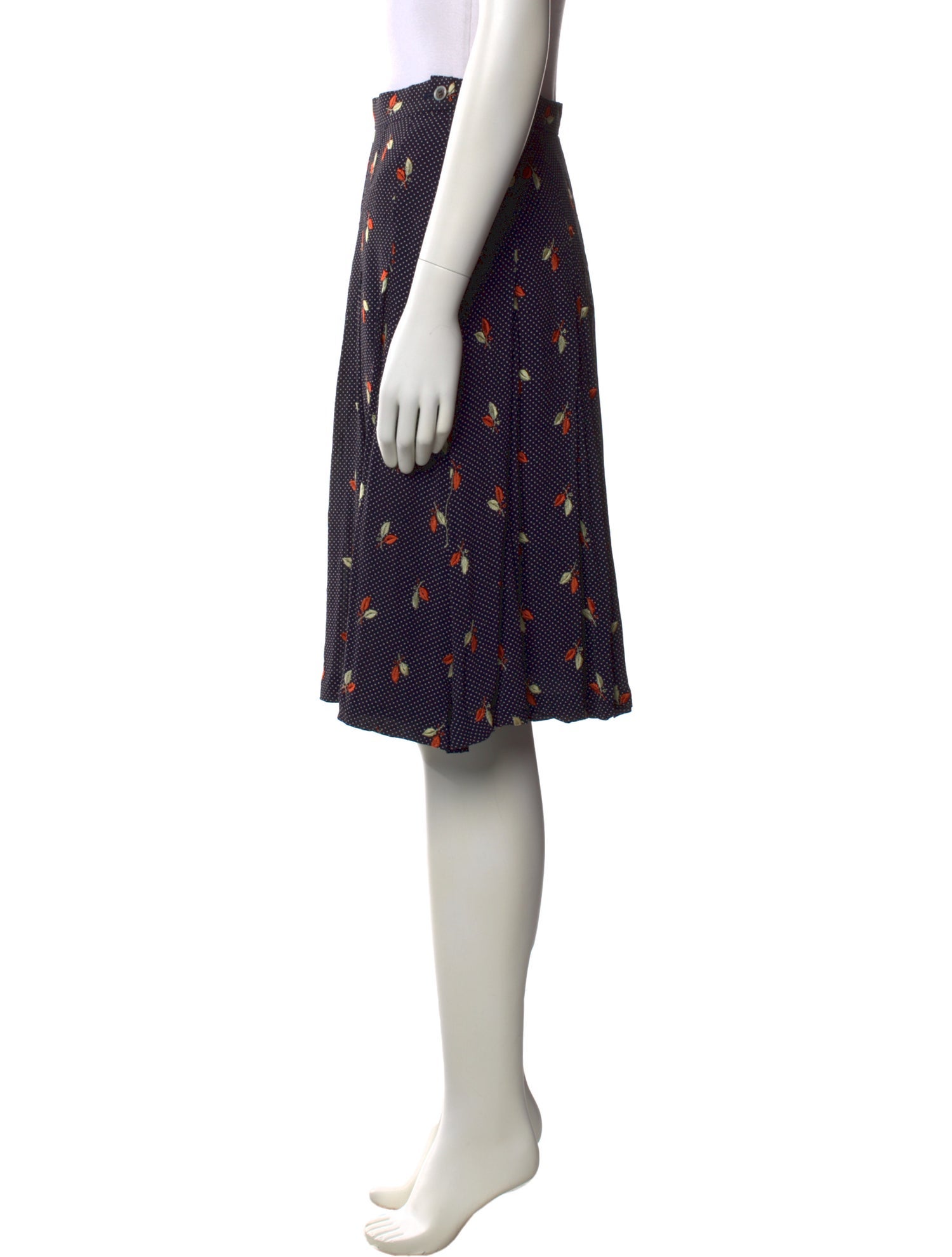 tricot COMME des GARÇONS Floral Print Knee-Length Skirt