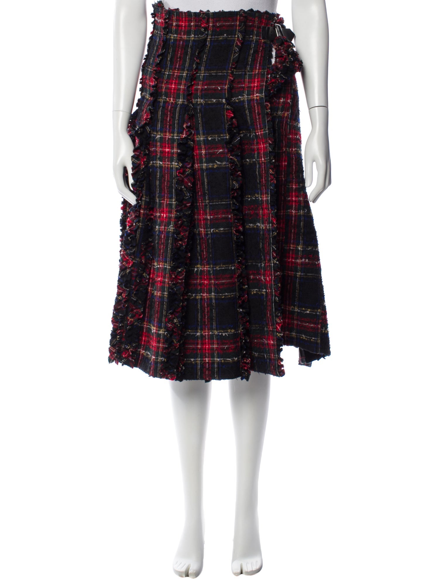 tricot COMME des GARÇONS Wool Midi Length Skirt w/ Tags