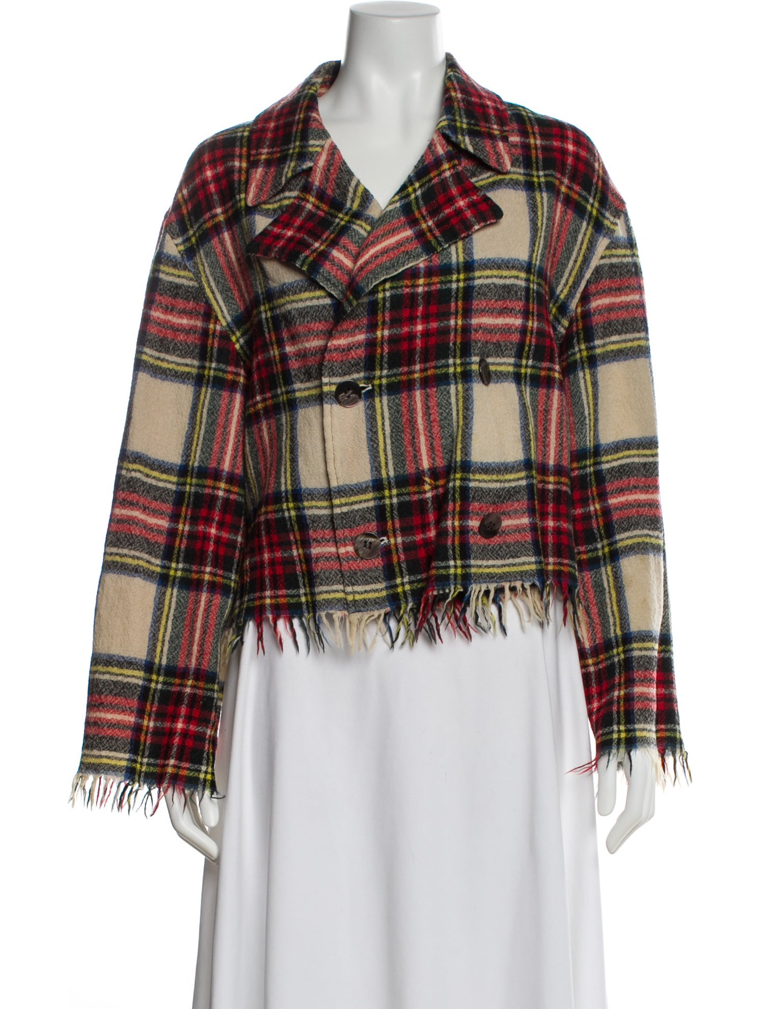 tricot COMME des GARÇONS Plaid Print Blazer